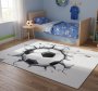 Kids Vinyl Rug With 3D Soccer Ball Design