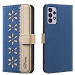 Rfid Color-blocked Floral Phone Case Compatible With Galaxy A72