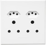 Major Tech Double Rsa Double V-slim WHITE-3VW24 16 A D Socket