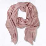 Raw Edge Shimmer Lurex Scarf - Antique Rose Free