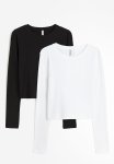2-PACK Cotton Tops - Black & White
