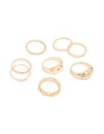 Goldair Gold Bubble Star Chain Rings 8-PACK - M l