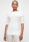 Polo Wmn Ava Stripe Ms T-Shirt - Stone