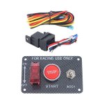Carbon Fibre Look Switch Panel - Single Toggle + Ignition Start Button - Autostyle Motorsport South Africa