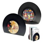 Modern Bookends For Shelves Retro Vinyl Record Bookends - Vintage Music Decor Bookend Set Unique Decorative Book Stopper For Hom
