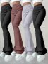 Ladies' Flared Pants Set: Seasonless Knit Solid Color Adult Size Polyester Blend