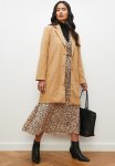 Edit Midi Single Breasted Coat - Camel