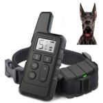 500M Dog Training Bark Stopper Remote Control Electric Shock Waterproof Electronic Collar Black