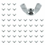 M6 Stainless Steel Fastener Butterfly Wing Nut 50 Pack