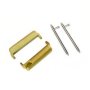 Generic 22MM Fitbit Versa Stainless Steel Adaptor Connectors Gold