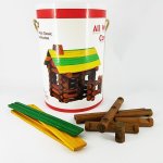 Wooden Cabin Building Blocks - Factory Plaza