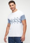 Guess Short Sleeve Cn Orizontal Tee - Pure White