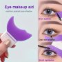 Silicone Eye Makeup Aid Tool - Multifunctional Mascara Guard Eyeshadow Applicator Reusable Eyeliner Pad Template For Quick And Easy Eye Makeup - Unscented