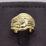9CT Yellow Gold Trip-set Ring