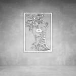 Lady Blossom Wall Art - 1000 X 750 X 20 Matt Black Indoor