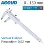 Accud Accud Vernier Caliper 0-150MM 0.02MM AC120-006-12