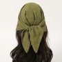 59.99cm Embossed Chiffon Square Scarf Classic Solid Color Bandana Elegant Head Wrap Casual Neckerchief