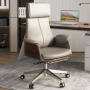 Italian Modern Minimalist Executive Swivel Chair Beige