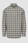 Mens Lucas Oxford Check Long Sleeve Classic Shirt In Olive - Olive 4XL