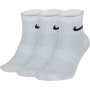 Nike Everyday Lightweight Ankle 3-PACK White Socks