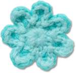 Crochet Blue Flower Jibbitz - Multi Osfa
