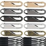 20PCS Mixed Color Zipper Pulls Detachable Replacement Zipper Tabs For Luggage Clothing Jackets Backpacks Boots Purses Handbags C