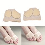 Polyester Fiber Dance Pads - Forefoot Protection Toe Thongs Lyrical Ballet Foot Undies With Metatarsal Support For Dancers