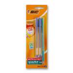 BIC Crystal Ball Pen Medium 1MM Blue - 2 Pack + Evolution Pencil Hb