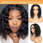 Body Wave 4X4 HD Glueless Front 100% Human Hair 30.48 Cm Wig Brazilian Body Wavy Transparent Lace Frontal Wigs Pre Plucked Hair