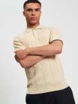 Cable Texture Polo In Fog - Beige XXL