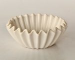 Small Off-white Ceramic Fluted Bowl 5.5X14.5CM