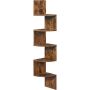 Wall Corner Shelf 5 Tiers Floating Bookcase