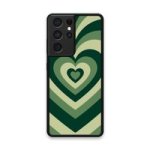 Custom Printed Tpu Cases - Samsung Galaxy S21 Ultra 5G & 39 Dark Green Heart& 39 By