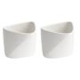 2 Pack - 125ML Ceramic Fold-edge Snack Cup - White