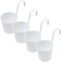 Iron Hanging Flower Planters With Detachable Hooks Drainage Holes For Gard