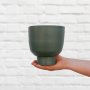 Shing Plinth Planter - Forest Green - 13CM