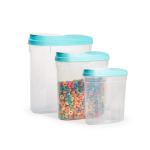 3 Piece Cereal Dispenser Set Blue