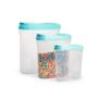 3 Piece Cereal Dispenser Set Blue