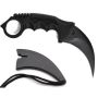 Karambit Tiger Claw Tactical Knife With Sharpening Stone Unsharpened-black