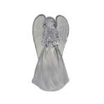Angel Acrylic LED Colour Changing 6X5.5X11CM With Dove - Clear Wings
