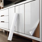 Glam High-gloss Self-adhesive Furniture Renovation Sticker Peel And Stick Matte Texture White Removable Thicker Wallpaper Plasti