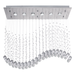 Stainless Steel With Crystals Light Fitting 6 X 50W GU10 Not Included