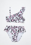 PoP Candy Heart Print Bikini Set - White & Pink