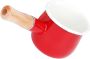Enamel Milk Pan Small Saucepan Food Pot Red Anti-scald Handle Butter