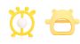 Bundle Of Two Bpa Free Silicone Teethers And Rattle
