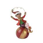Polyresin Elf On Ball Skipping 13.5X10X18CM