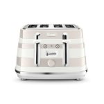 Delonghi Avvolta Class 4 Slice Toaster Graceful White CTAC4003.W