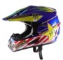 Kids Motocross Helmet - Rr Blue / Yellow / Red