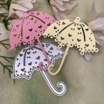 Seasonal Romance Umbrella Metal Cutting Knife Mold For Diy Scrapbooking And Card Making - Precise Cutting Edge And Romantic Them