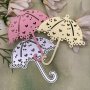 Seasonal Romance Umbrella Metal Cutting Knife Mold For DIY Scrapbooking And Card Making - Precise Cutting Edge And Romantic Theme